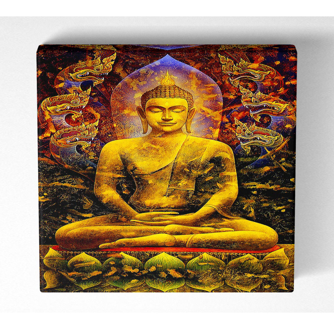 Meditierender Buddha Drachen - Druck