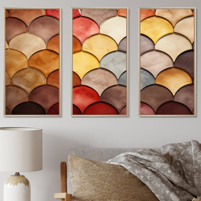 Colorful Scalloped Boho Mosaic - Boho Mosaic Wall Art Decor