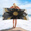 Serviette de plage à séchage rapide en microfibre or noir 60 po x 80 po