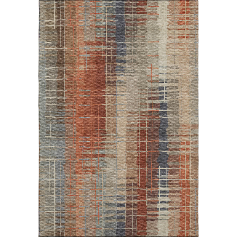 Premium Machine Washable Mayfield AMF2261 Striped Rug, 3' x 5', Khaki