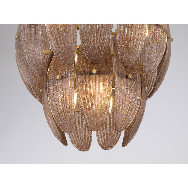 Luminaire suspendu 6 lumières 19,75 po Marclaire, Brun