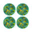 Fallen Leaves Vegan Leather Round Pebble Placemat