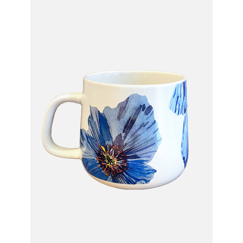 Tasse en porcelaine: Coquelicots bleus de l'Himalaya