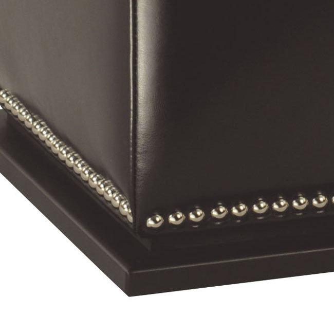Maiden Upholstered Ottoman, Dark Brown