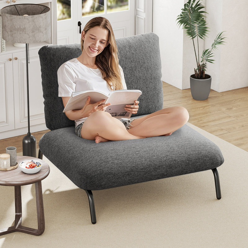 Upholstered Accent Chair, Grey