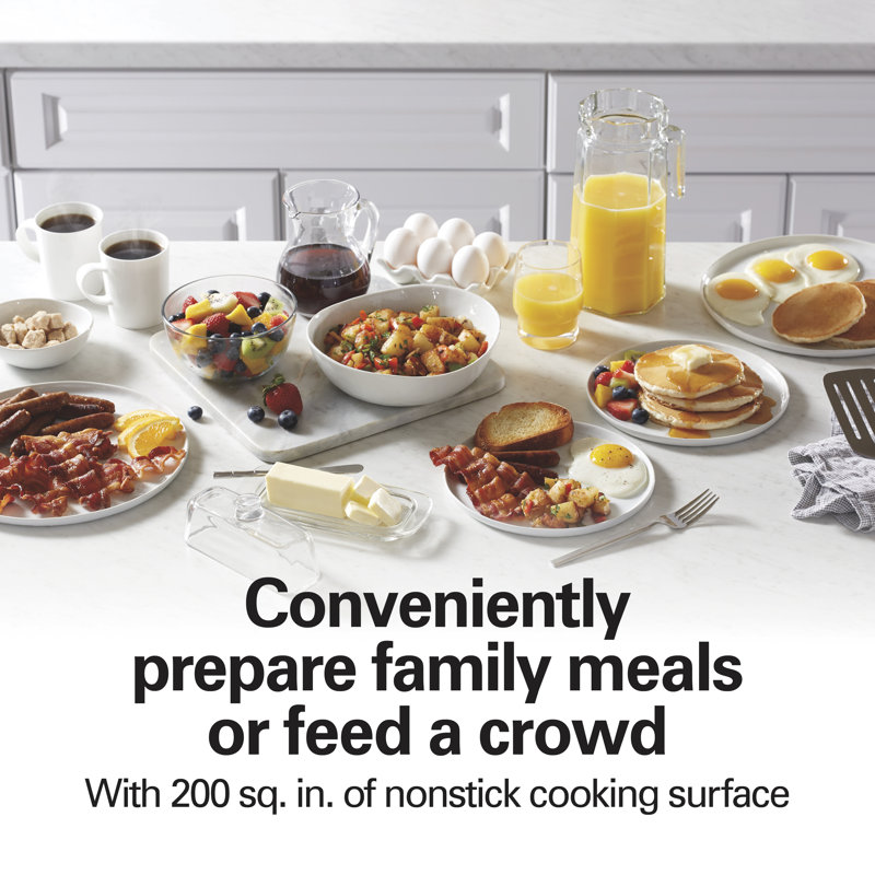 Hamilton Beach Black Ceramic Non-Stick Electric Griddle