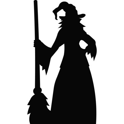 «Wicked Witch Broom» en carton d'Halloween