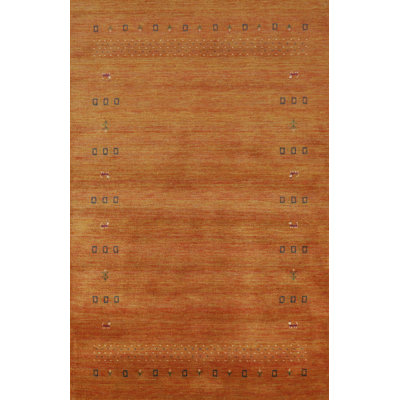 Orange Gabbeh Oriental Area Rug