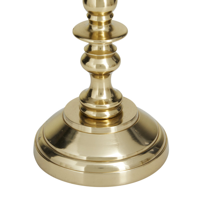 Chandelle de table en aluminium 3 pièces, Or