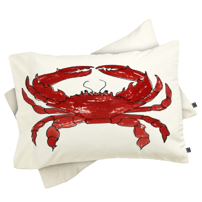 Taie d’oreiller crabe Laura Trevey, Standard