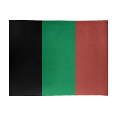 Tapis noir/vert/doré rayé