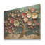 Orchidée rose et bleue, branches d'arbre I, impression sur bois-287196233