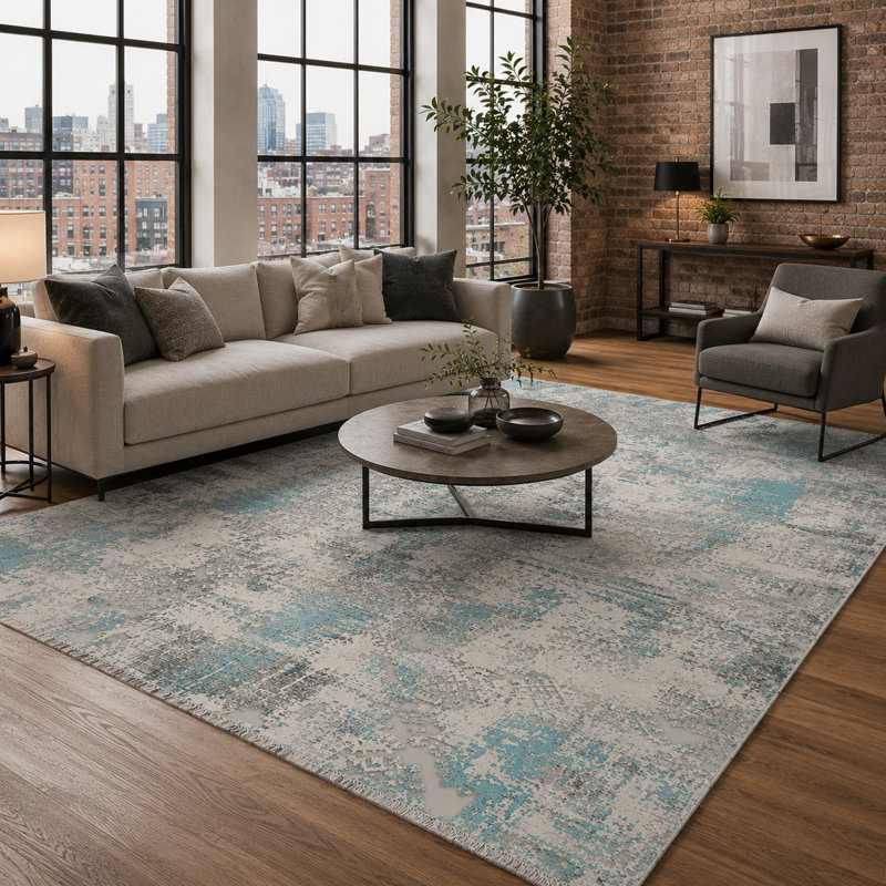 Geometric Cotton and Chenille Flatweave Area Rug, 200 x 300 cm