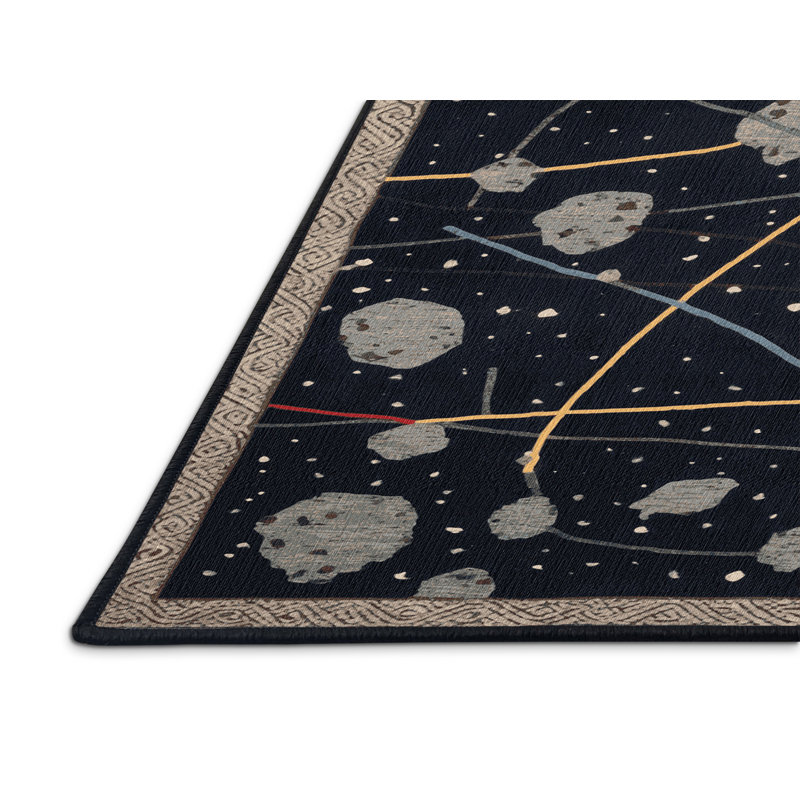 Tapis gris lavable à la machine, Rectangle 2 pi x 3 pi