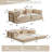 Compression Sofa,Convertible Floor Sofa Bed with Fixed-Shape Frame, Loveseats Boneless Modular Sectional Sofa-1642618774