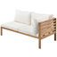 Ensemble de 5 canapés d'extérieur de style japonais avec structure en bois d'acacia et coussins résistants aux intempéries
