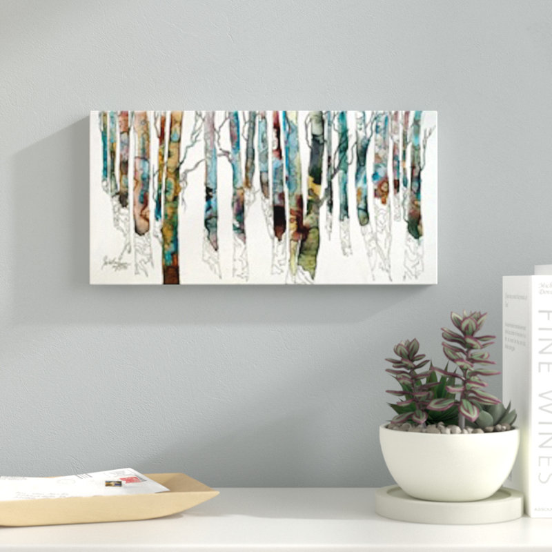 «Birch I» par Cheri Govertsen Greer, H 15 po x l 30 po x P 1,5 po, Sans cadre