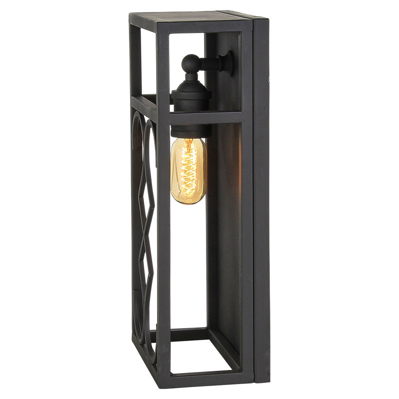 Charleston 1 - Light Dimmable Plug-in Flush Mounted Sconce, Flat Black