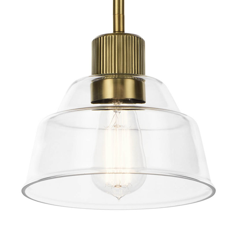 Aneria 1 - Light Single Pendant, Brushed Natural Brass