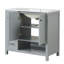 Meuble-lavabo 36 po avec comptoir d'évier, meuble-lavabo avec deux portes et deux tiroirs, bois, tablette ouverte, panneaux de fibres à densité moyenne, un paquet, gris-445561899