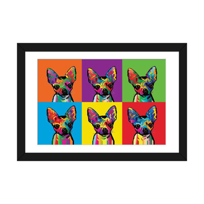 Chihuahua arc-en-ciel, impression sur toile tendue