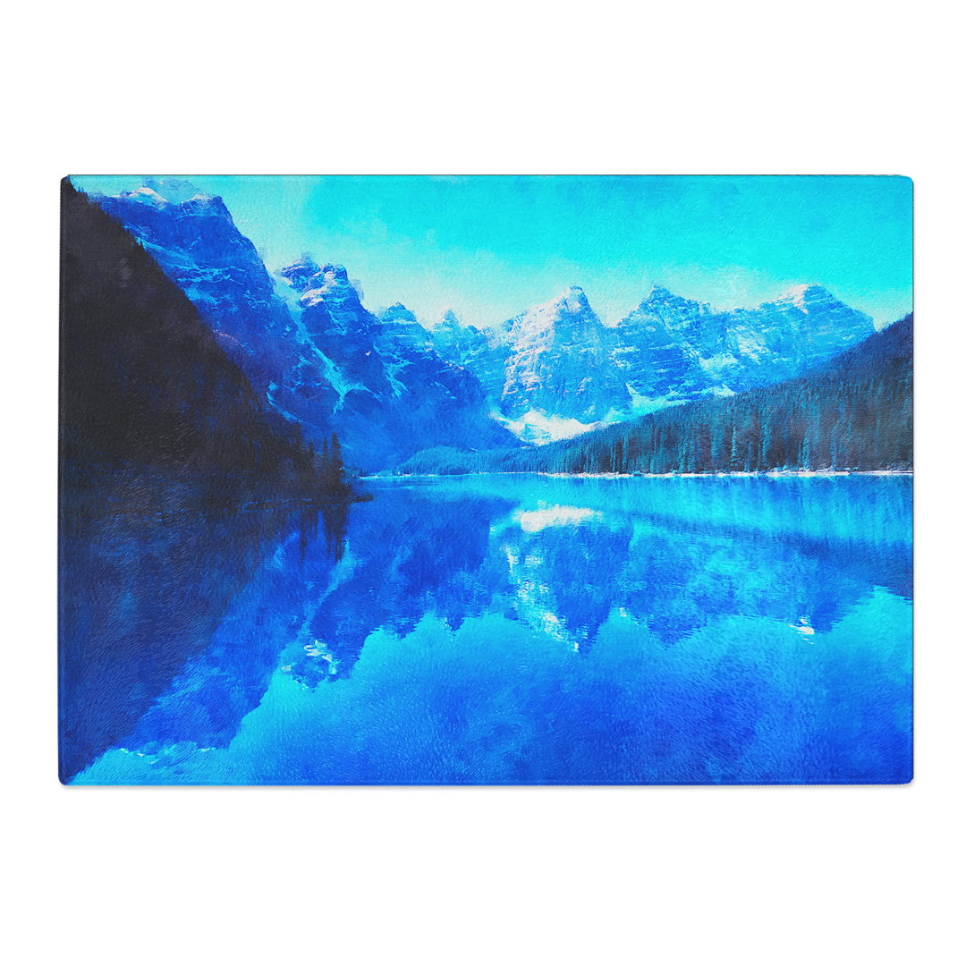 Tempered Glass Moraine Lake in Banff Canada Chopping Board