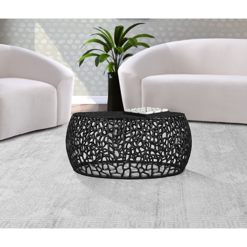 Table basse cylindrique, Noir