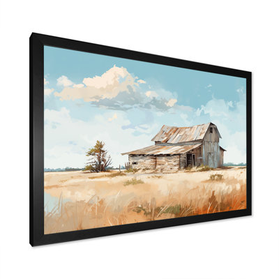 Charme de grange minimalisme sur toile