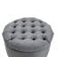Tissu gris avec une capacité de rangement généreuse - organisez vos objets décoratifs intérieurs ronds et spacieux