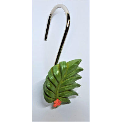 Crochets de rideau de douche Palm Frond