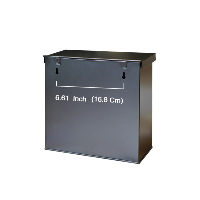 Chicago Black Industrial Style Wall Mounted Mailbox