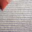 Tapis rayé fabriqué à la main Cleodora en ivoire / gris-1950742198