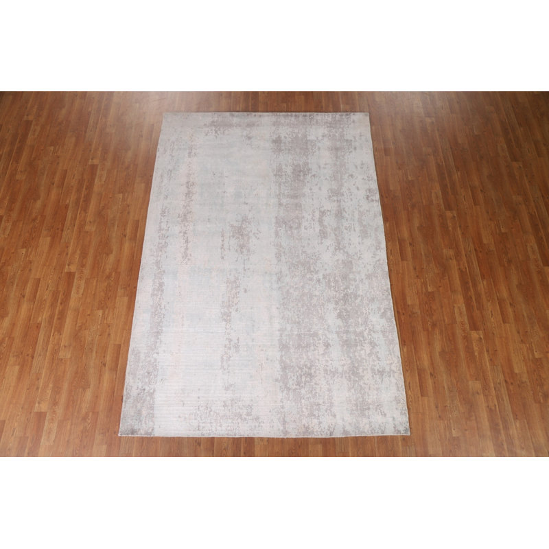 Tapis moderne abstrait noué à la main 6 x 9