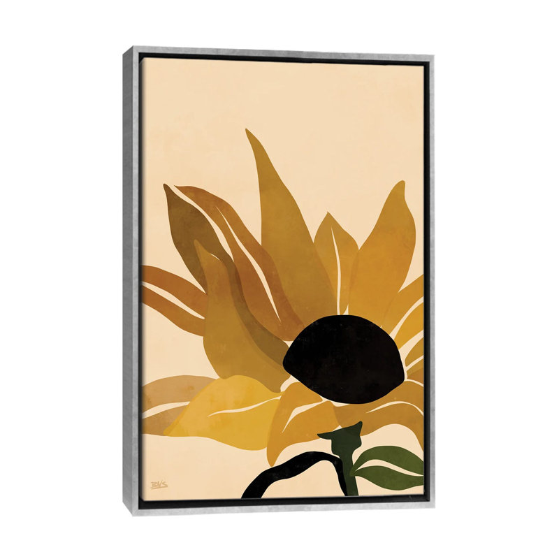" Sunflower " by Bria Nicole, Silver Frame, No Mat, 48" H x 32" W x 1.5" D