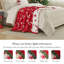 Jeté en chenille Amélie Home, motif de Noël réversible, cadeau de Noël pour lit et canapé