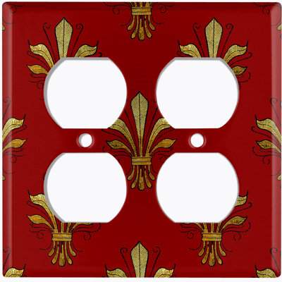 Patterned 2 - Gang Toggle Light Switch Standard Wall Plate