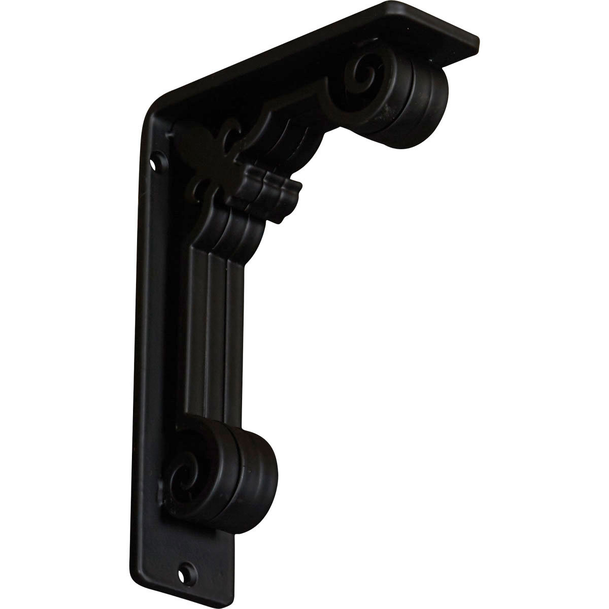 PCI Enterprises Fleur De Lis Wrought Iron Bracket, (Triple center brace