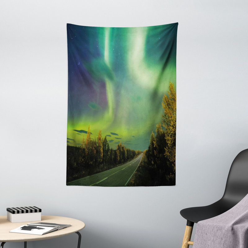 Tapisserie aurore boréale en polyester, H 60 po x l 40 po