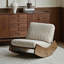 Chaise berçante élégante en bois massif rayé