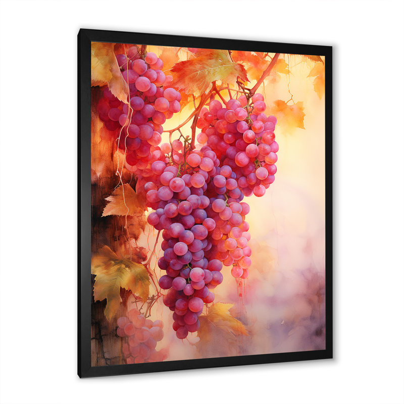 Vineyard Veil I - Imprimé, H 20 po x l 12 po x P 1 po, Cadre simple noir