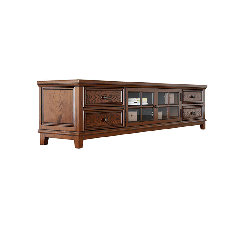 Meuble télé en bois de frêne de style américain, 70.86"