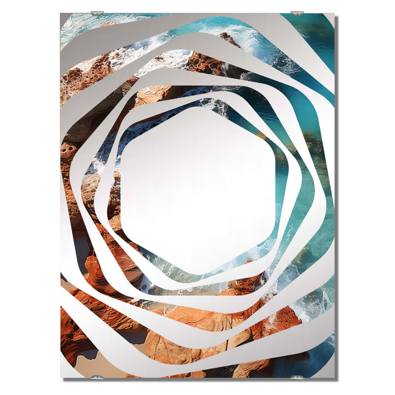 Miroir de plage - décoration murale Trollinger MIR139328, 40 po x 30 po