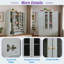 Grand garde-manger moderne avec 6 portes, tiroirs, tablettes réglables, plateaux coulissants et porte-bouteilles-850246358