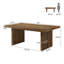 Bureau en bois massif de 63 pouces