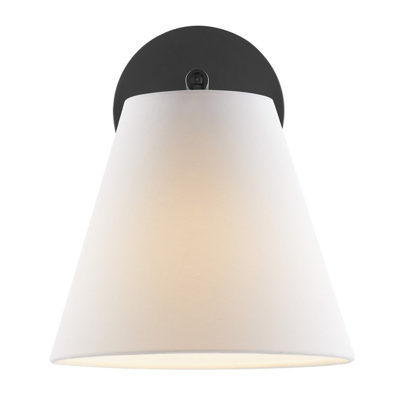 Ellyot 1-Light Wall Sconce in Black, Black