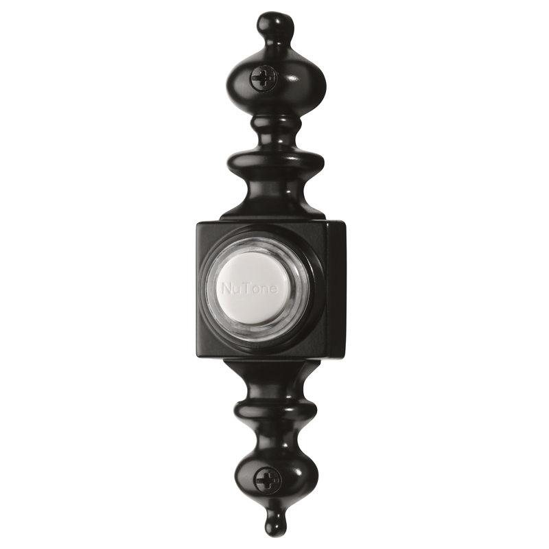Push Button Doorbell, Black