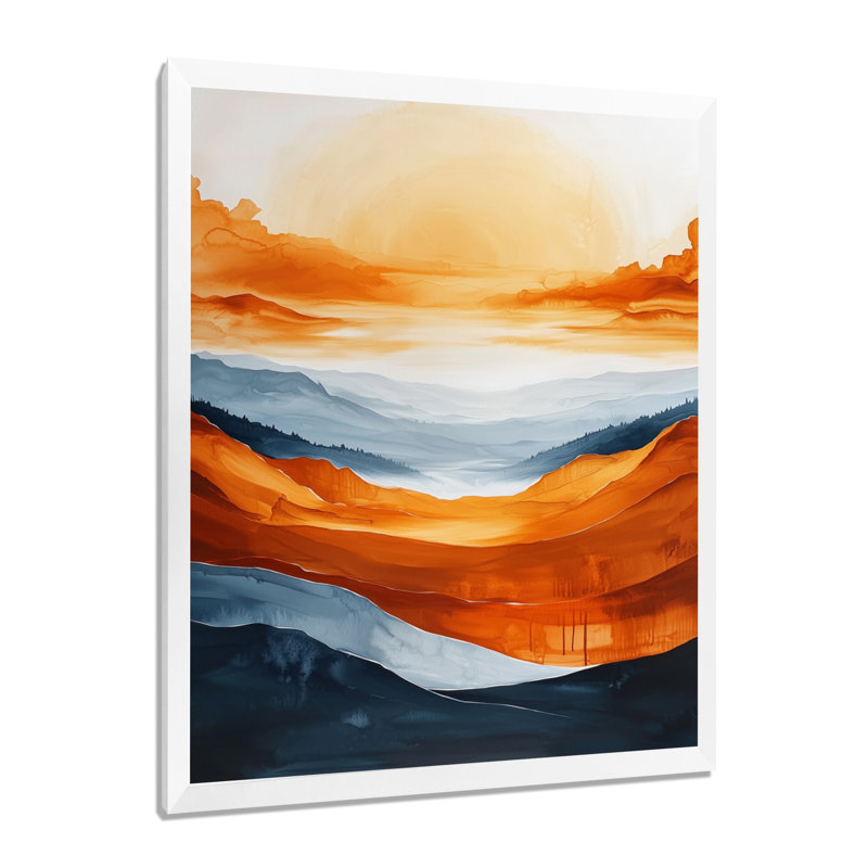 Nyre - paysages, impressions d'art mural, H 20 po x l 12 po, Picture Framed, Blanc