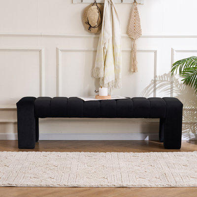 Laytona 59"W Upholstered Bench with Channel Tufted