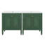 Meuble-lavabo de 60 po avec lavabo double, lavabos en céramique, portes et tablette de rangement-510692740-510692737