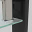 Table basse moderne moderne - verre noir, espace de rangement à deux niveaux, table basse en verre facile à entretenir, conception simple, installation